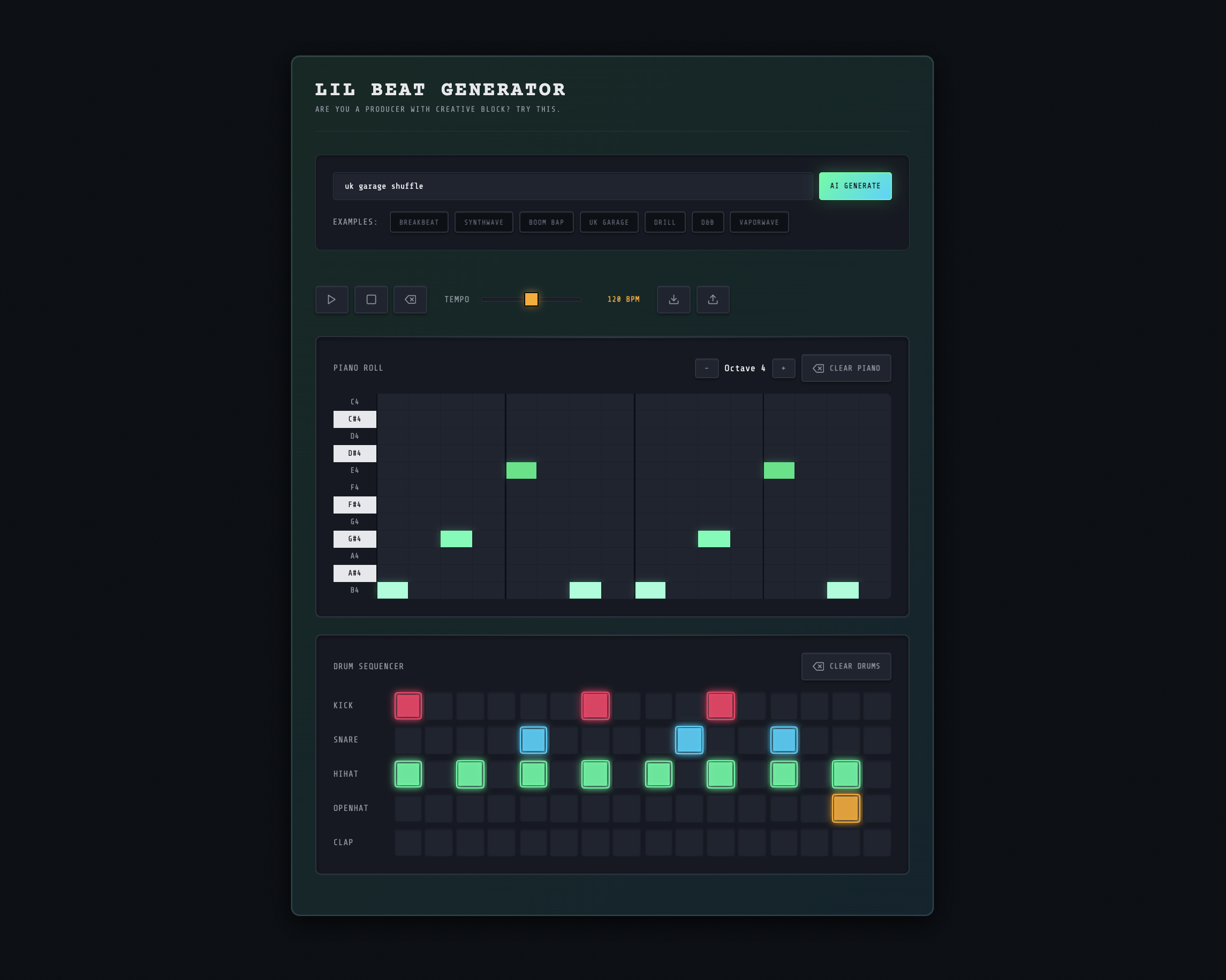 Lil Beat Generator